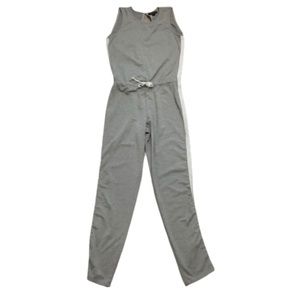 Material Girl Gray Sleeveless Jersey Jumpsuit small